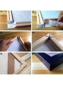 Portarretratos de madera con clip para póster, DIY, elementos de decoración del hogar - Multicolor - Ver 8