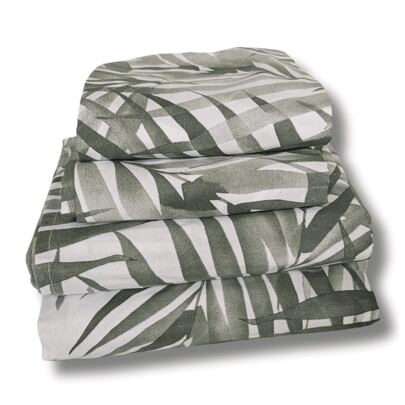 Juego de sábanas Algodón Básica 200 Rebeca, Estampada, Tamaño King Size, Tejido Percal, ajustable a colchones de hasta 30 cms de altura, color a elegir