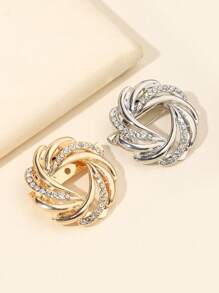 1 chiếc kẹp khăn quàng cổ họa tiết hình học đính ngọc trai giả và đá giả sang trọng, trâm cài quần áo đa năng dành cho phụ nữ phụ kiện ngày lễ tình nhân ngày lễ tình nhân - A - Xem 11