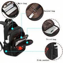 Asge The Boy Has A Receipt In His Backpack For Children As A Quickie For School Bags For Middle School Students - Black - View 5