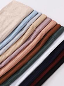 1pc Basic Solid Color Modal Hijab Inner Cap, Breathable Non-Slip Knitted Hijab Undercap Daily Under Cap - Multicolor - View 3