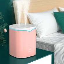 2L Ultrasonic Air Humidifier Cool Mist Steam Purifier Aroma Beauty LED Lights UK - Pink - View 3