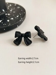 1 cặp bông tai đính nơ thời trang độc đáo được sơn giản dị và đơn giản cho ngày lễ tình nhân, mẹ, mẹ, ngày của mẹ, quà tặng - Hoa tai - Xem 13