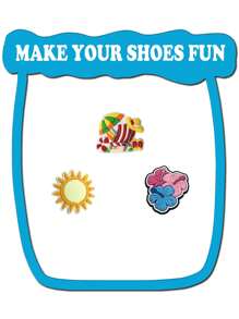 28pcs/Set Summer Hawaii Series DIY Shoe Charms, Suitable For Shoes, Keychains, Sandals, Beach Bags Etc., Made Of PVC Material, High-Quality Decorative Accessories, Great Gift For Christmas, Birthday, Party, Summer, School And More - Multicolor - View 3