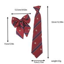 一套女士时尚可爱通勤风领带、领结和领巾，适合搭配校服、外出、休闲日常穿着以及各种服装组合。