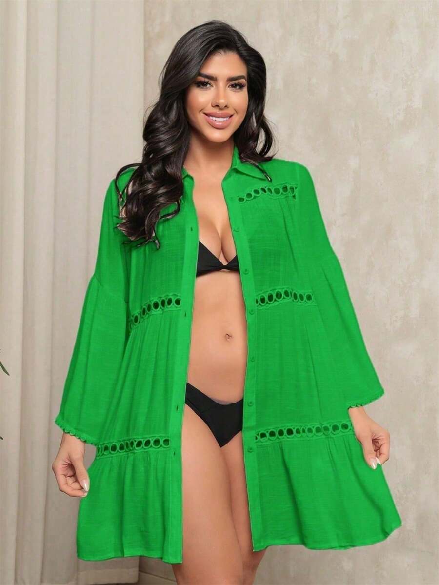 Stylish Feminine Beachwear - 綠色 - 查看 1