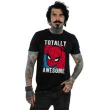 Marvel Mens Spider-Man Totally Awesome T-Shirt (Black)