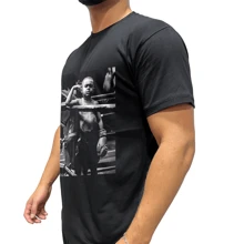 T-Shirt Premium Fighter Shirt Fight Boxing Fight Sport T-Shirt 100% Cotton New Release - 黑色 - 查看 3