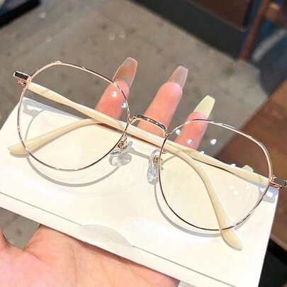 复古圆框无度数眼镜，简约设计适合日常使用透明眼镜配件万圣节