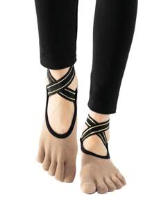 Calcetines de 5 dedos antideslizantes para mujeres para baile, entrenamiento, Pilates y yoga - Multicolor - Ver 9