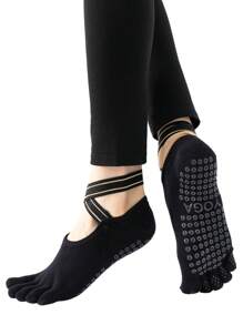Calcetines de 5 dedos antideslizantes para mujeres para baile, entrenamiento, Pilates y yoga - Multicolor - Ver 4