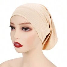 1pc Basic Solid Color Modal Hijab Inner Cap, Breathable Non-Slip Knitted Hijab Undercap Daily Under Cap - Multicolor - View 16