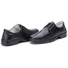 Comfortable Men's Leather Shoes - màu đen - Xem 2