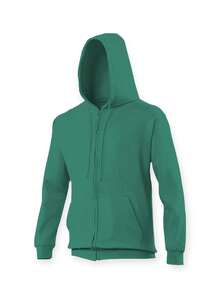 SUDADERA BÁSICA LISA CON GORRO Y BOLSILLOS PARA DAMA - Verde - Ver 5