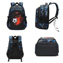 Asge The Boy Has A Receipt In His Backpack For Children As A Quickie For School Bags For Middle School Students - Blue - View 2