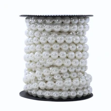 Half Pearl In Roll 4/6mm -C/30m -8/10mm 16.5mts - White - View 1
