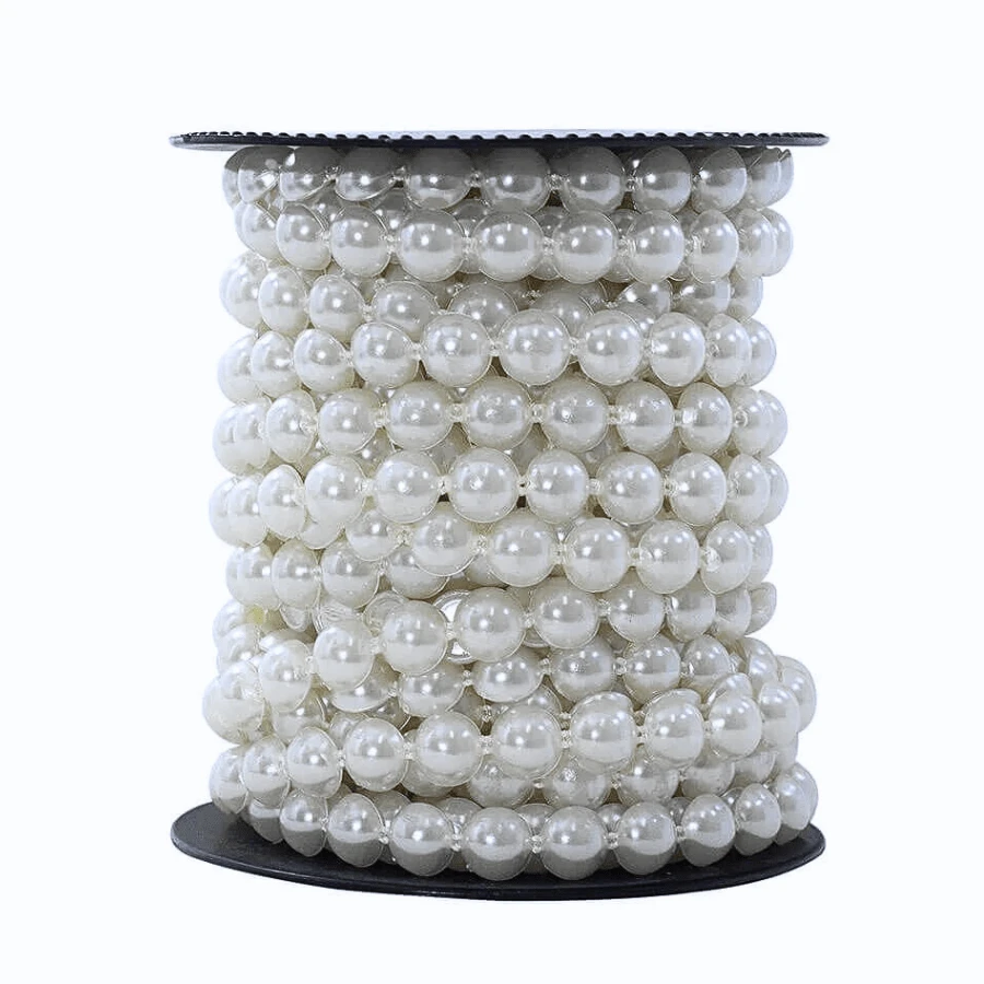 Half Pearl In Roll 4/6mm -C/30m -8/10mm 16.5mts - White - View 1