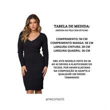 Vestido Feminino Manga Longa De Inverno Canelado Tricô Midi Lanzinha Elegante Evangélico Tricot