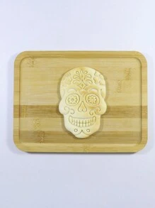 1 pieza Cortador de galletas con sello de calavera de Halloween, herramienta decorativa de repostería y manualidades - Multicolor - Ver 3