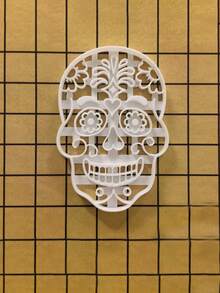 1 pieza Cortador de galletas con sello de calavera de Halloween, herramienta decorativa de repostería y manualidades - Multicolor - Ver 5