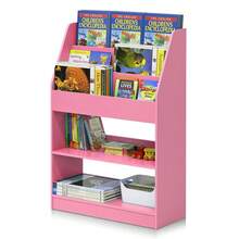 Lova Magazine & Multi-Level Bookshelf With Ample Storage, Modern Space-Saving Design, Bookshelves For Educational Space, Efficient Storage Solution, Room Organizer, Pink/Light Blue - Pink - View 7