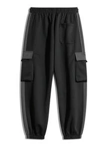 Plus Size Men Cargo Pants,Loose Casual Trousers,Baggy Sports Pants,Big & Tall, Fall