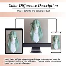 24Inch Elegant Mint Mambo Cream Green Long Straight Wig, Suitable For Halloween, Cosplay, Fun, Theme Party, Daily Use Or Any Other Occasions Use - Multicolor - View 10