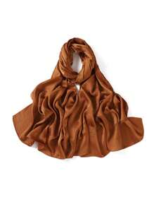 1 Peça Acessórios de Abaya de Alta Qualidade em Cor Sólida para Senhoras, Lenço de Crepe de Cetim de Seda com Brilho de Pedrinhas Strass, Xale Brilhante e Cintilante, Faixa para Cabeça de Mulher