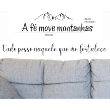 Decorative Sticker Kit Faith Moves Mountains + I Can Do All Things Philippians 4.13 - 黑色 - 查看 1
