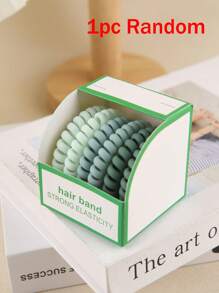 6/1pc Women Multi-Color Simple & Durable Matte Spiral Hair Scrunchies High Elasticity Ponytail Holders Hair Accessories Hair Ties Hair Rope
