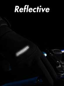 Musion 1pc/2pcs/3pcs Unisex Winter Outdoor Sports Skiing Gloves Waterproof Windproof Driver Gloves Touch Screen Warm Driving Riding Black Gloves Hand Warmers