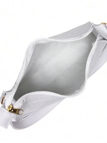 Super Practical Women's Baguette Bag With Zipper - - 白色 - 查看 3