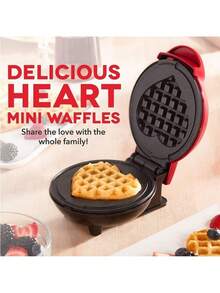 Mini Compact Heart Waffle Maker - màu đen - Xem 5