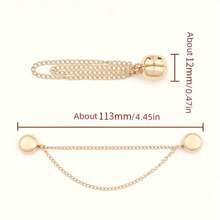 3pcs/Set Adjustable Magnetic Waist Clips, Versatile T-Shirt Hem Clips, Perfect Fit Metallic Snap Buttons, Available In White/Gold/Black School