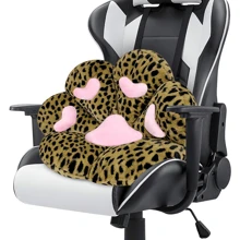 Ultra-Soft Cat Paw Floor Cushion Chair - Compact Lounge Seat For Gamers And Home Office - Cozy 28x24 Inch Plush Pillow For Dorm Or Apartment - 豹 - 查看 1