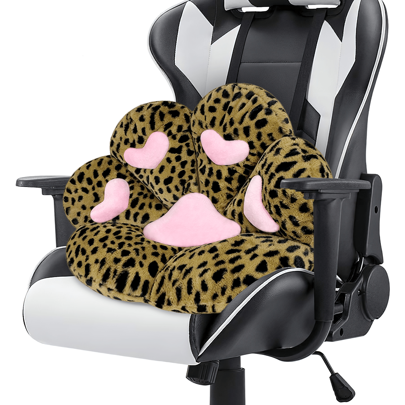 Ultra-Soft L-Shape Floor Seat Cushion - Compact Lounge Chair For Gamers & Home Office - Cozy 28x24 Inch Plush Pad For Dorm Or Apartment - Black & White