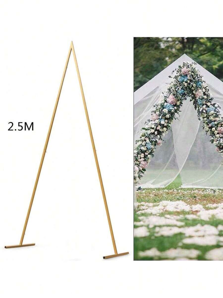 Triangle Metal Arch Backdrop Stand Garden Arbor Wedding Party Decorations Rack - 1 - View 1