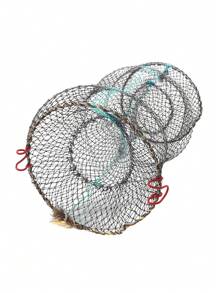 1pc Portable Foldable Fishing Net For Crab, Small Fish, And Crayfish - Lightweight Fishing Trap Tackle With 25* 47cm - Multicolor - View 14