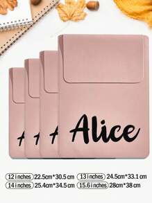 1pc Custom Leather Laptop Sleeve, Personalized Name Laptop Case, Custom Slim Leather Laptop Cover, Personalized Leather Sleeve Bag,   Birthday Gift, Mother's Day Gift, Father's Day Gift, Best Friend Gift, Gift For Mom/Dad/Her/Him/Girlfriend/Boyfriend/Wife/Husband/Friend