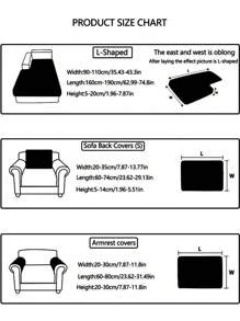 Capa de sofá elástica Jacquard de 1 peça, serve para sofá em formato de L de 1-2-3-4 lugares, almofada de assento e capa de encosto, todas as estações - Cinza claro - Ver 2