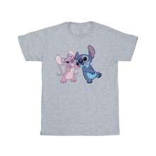 Disney Mens Lilo & Stitch Kisses T-Shirt (Sports Grey) - 灰色 - 查看 1