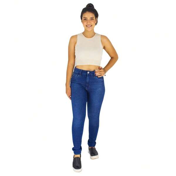Calça Super Power Cigarrete Jeans Feminina Dicollani Denim