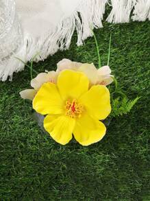 1pc Seaside Vacation Style Realistic Flower Hair Clip Valentine's Day Valentines Summer Claw Clips Hair Claws Hair Barrettes, School Stuff, Vacation Outfits Woman, Hair Accessories - Multicolor - View 12