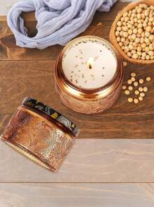 1个豪华优雅旋转金属烛台，含香薰蜡烛，送给女性、女友、姐妹、朋友的礼物，适合生日、婚礼、圣诞节、感恩节、周年纪念日、家居装饰、圣诞装饰、圣诞礼物 - 彩色 - 查看 9