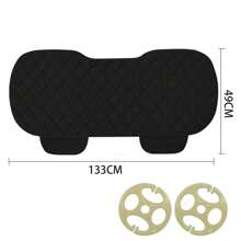 Black Universal Rear Car Seat Cover Plush Protector Non-Slip Mat Chair Cushion UK