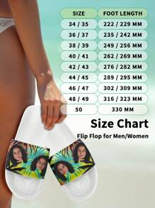 Custom-Printed 3D Slip-Resistant, Anti-Wear, Lightweight Strap Slide Sandals For Men And Couples, Suitable For Indoor/Outdoor And Garden Wear - White - View 6