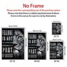 3 件/套木质相框帆布海报，现代艺术，狮子励志名言帆布办公室海报，卧室客厅走廊的理想礼物，墙壁艺术，墙壁装饰，冬季装饰，墙壁装饰，房间装饰，墙壁海报墙壁艺术装饰壁画，家居装饰，海报艺术 - 彩色 - 查看 2