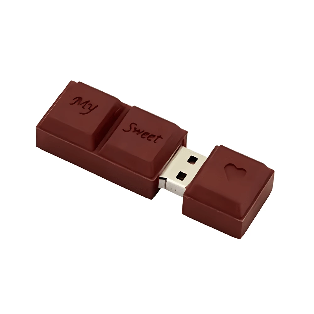 Clés USB flash en forme de chocolat 32 Go, clé USB pendentif 64 Go 128 Go en dessin animé, clé
