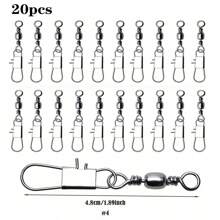 100 个装钓鱼按扣转环，带按扣的桶形转环淡水转环渔具，不锈钢安全联锁按扣黑镍铜 26-132 磅 - 彩色 - 查看 17