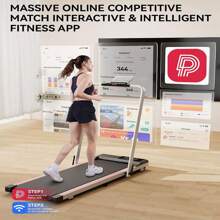 3 In 1 Walking Pad Treadmills Folding Treadmill 300lbs Capacity Under Desk Treadmill 3.0HP Foldable Treadmill For Home Office With Remote Control & Smart APP Space Saving PK With Friend Or Family - 美規B型插(110-127V) - 查看 9